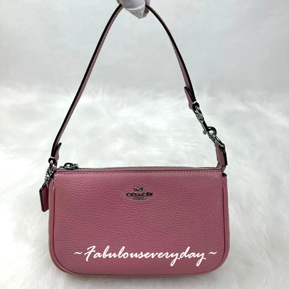 Coach Nolita 19 Bag Wristlet Handbag Clutch In Leather/Sv/Dusty Pink CBQ88 NWT